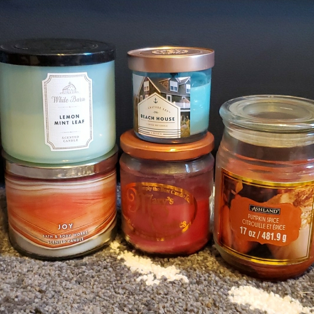 5 Used Candle Lot - Bath and Body Works, Target